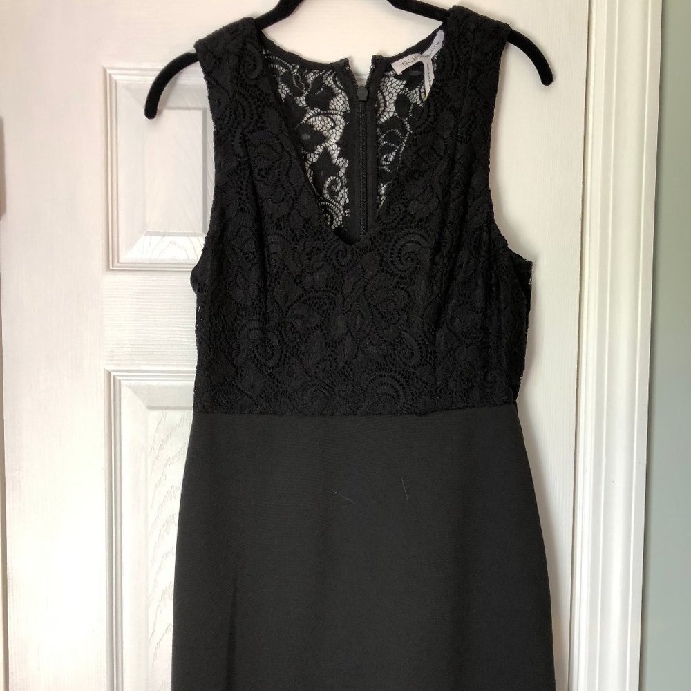 NWT BCBG Black Lace Top Dress
